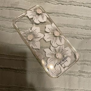 Kate spade phone case iPhone 12 clear white with flowers